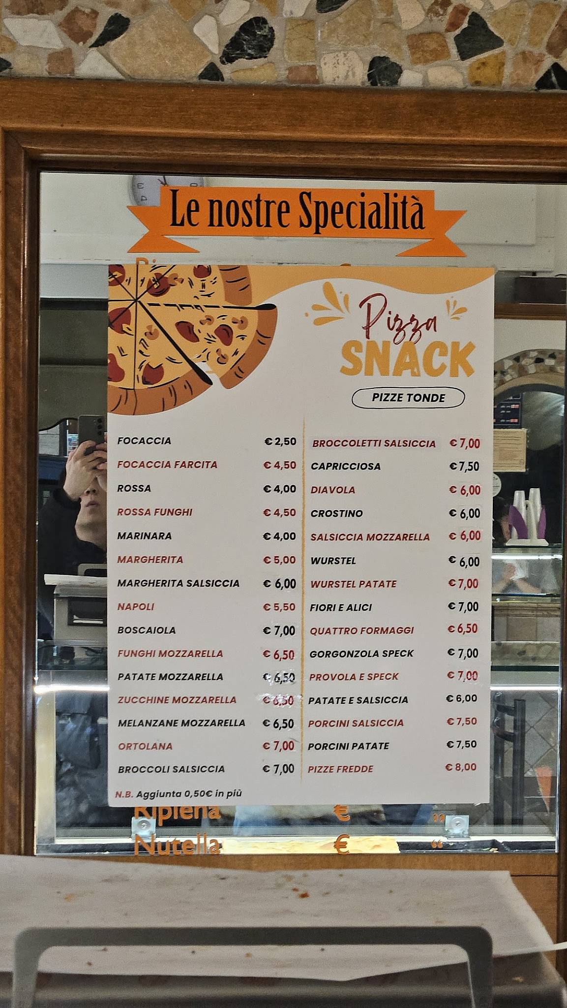 Pizza Snack меню