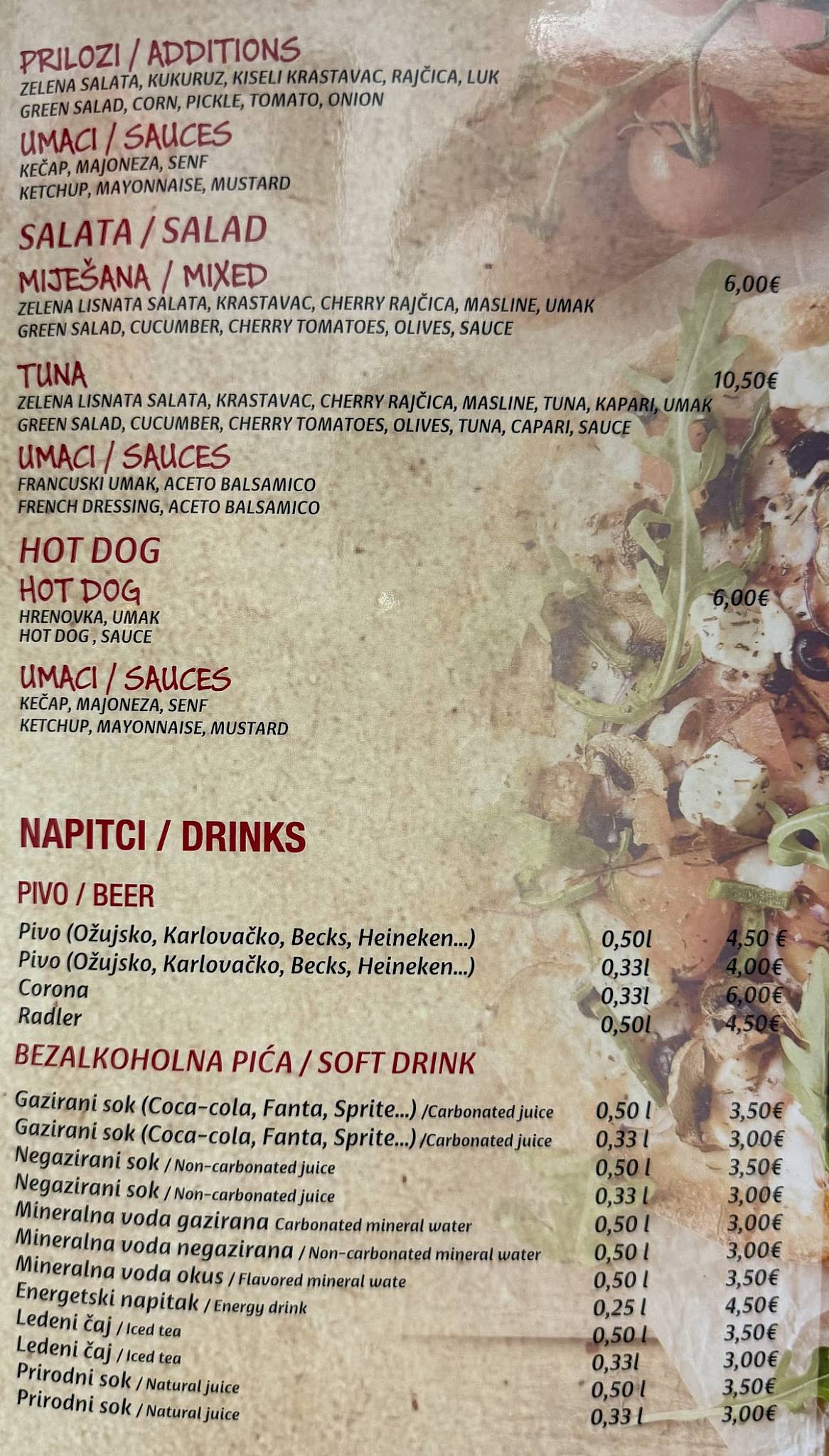 Pizza Way меню