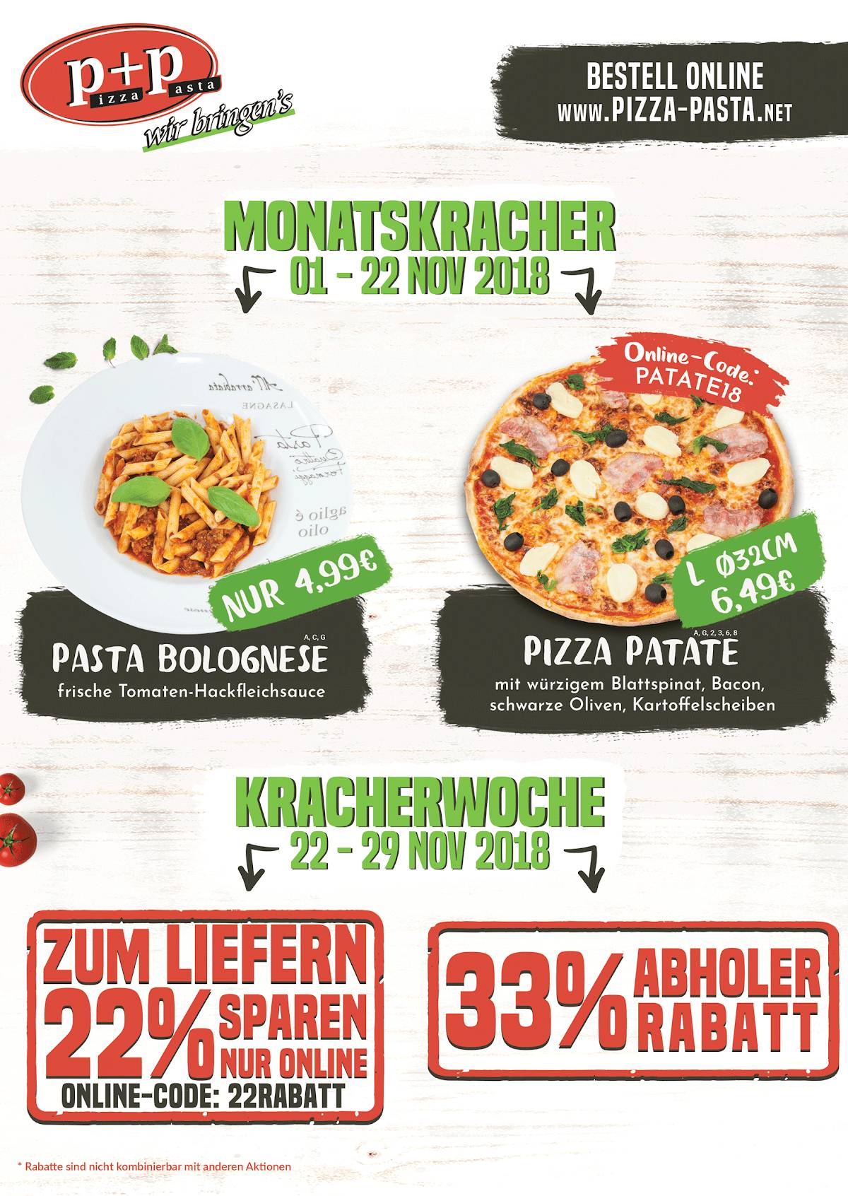 Pizza Pasta Rottenburg меню