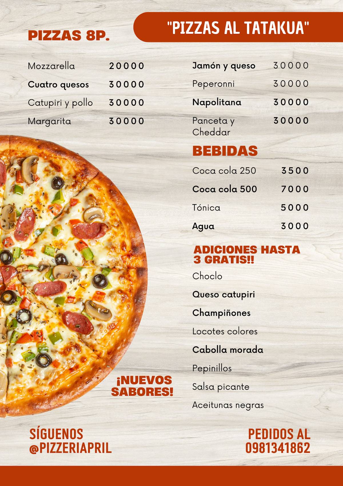 Pizzeria April меню