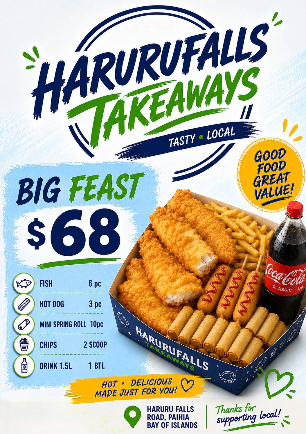 Harurufalls Takeaways меню
