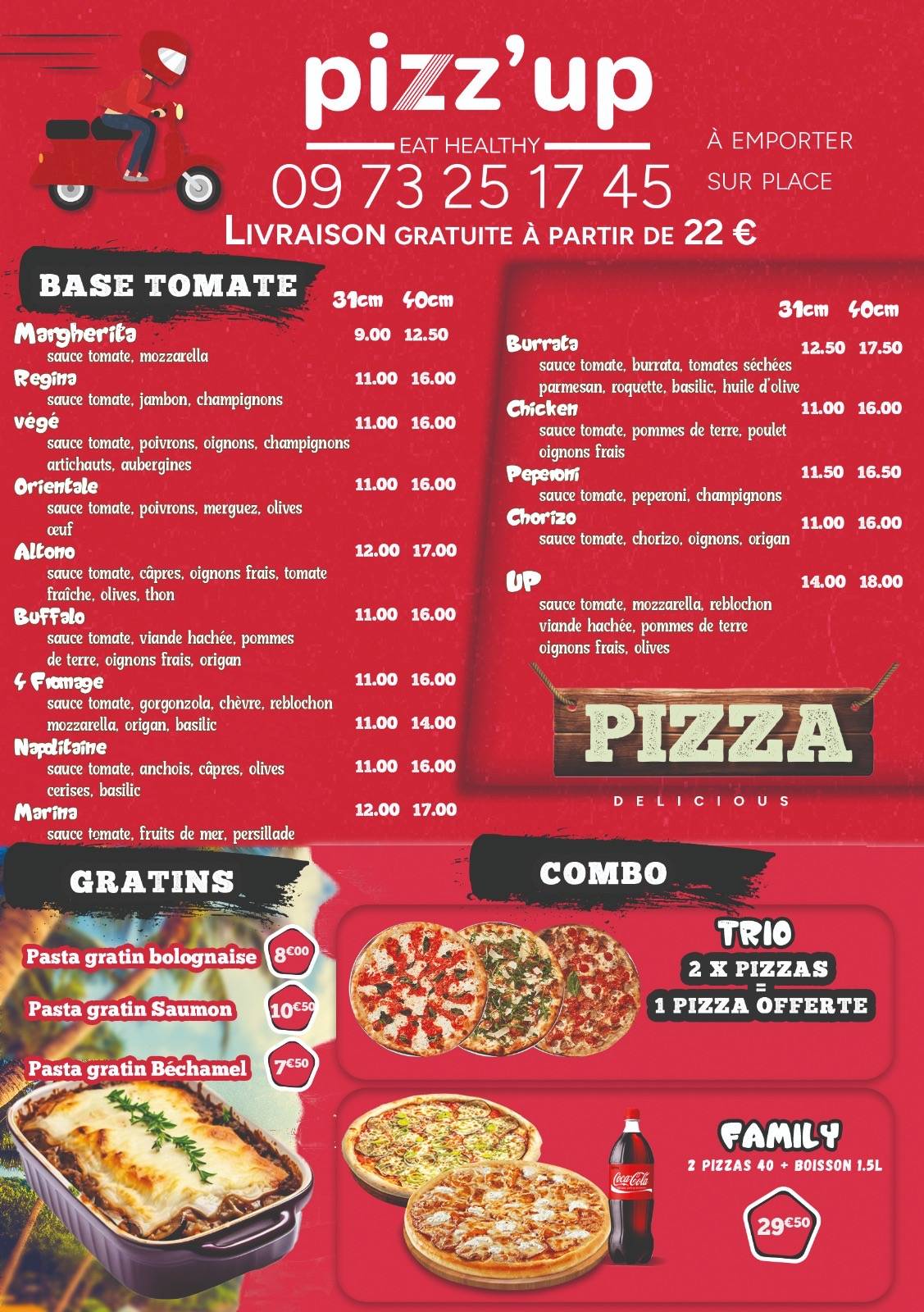 Pizz'up меню