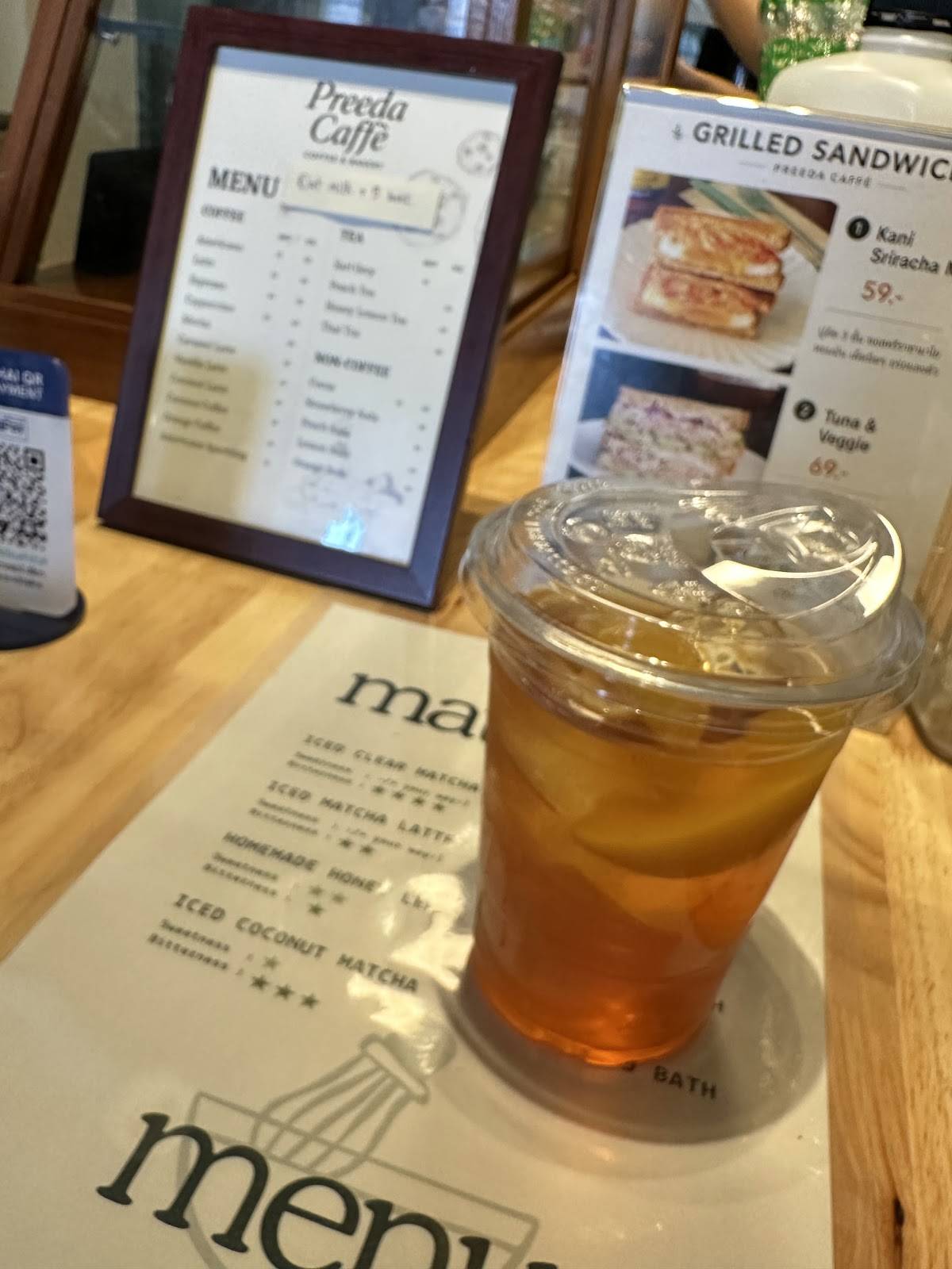 Preeda Caffé меню