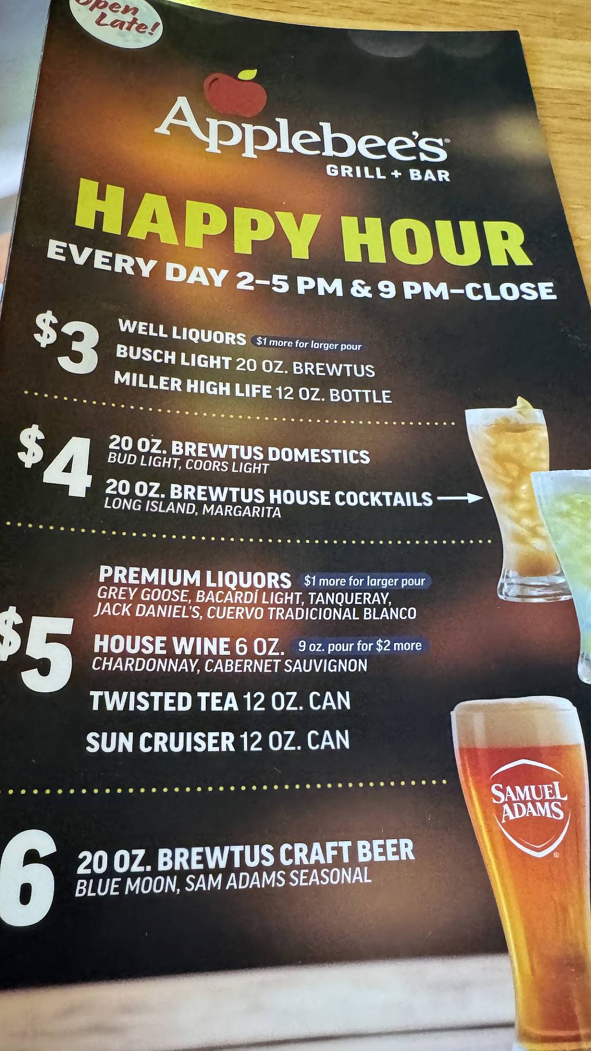 Applebee's Grill + Bar меню