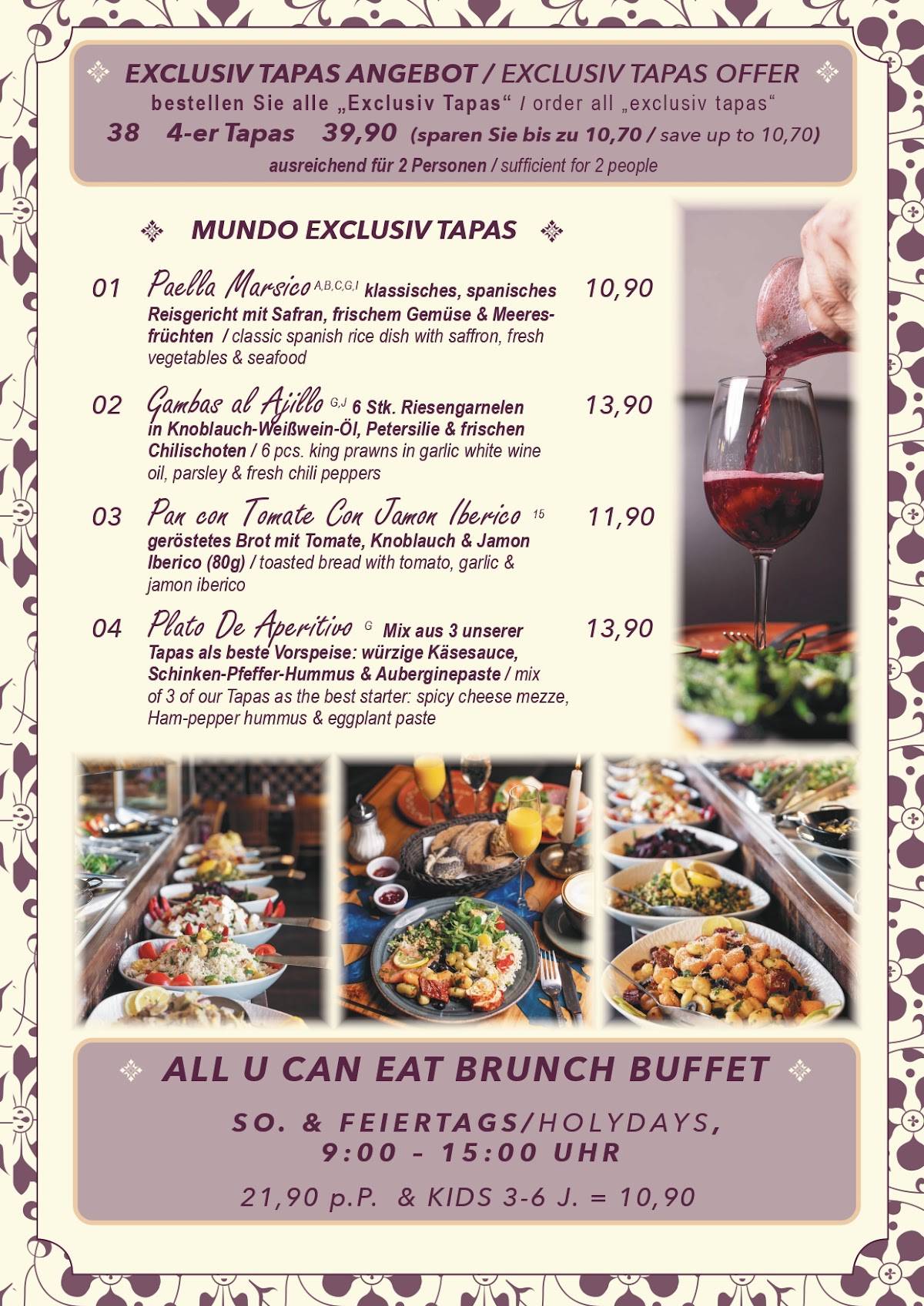 Mundo Tapas - Alt Mariendorf меню