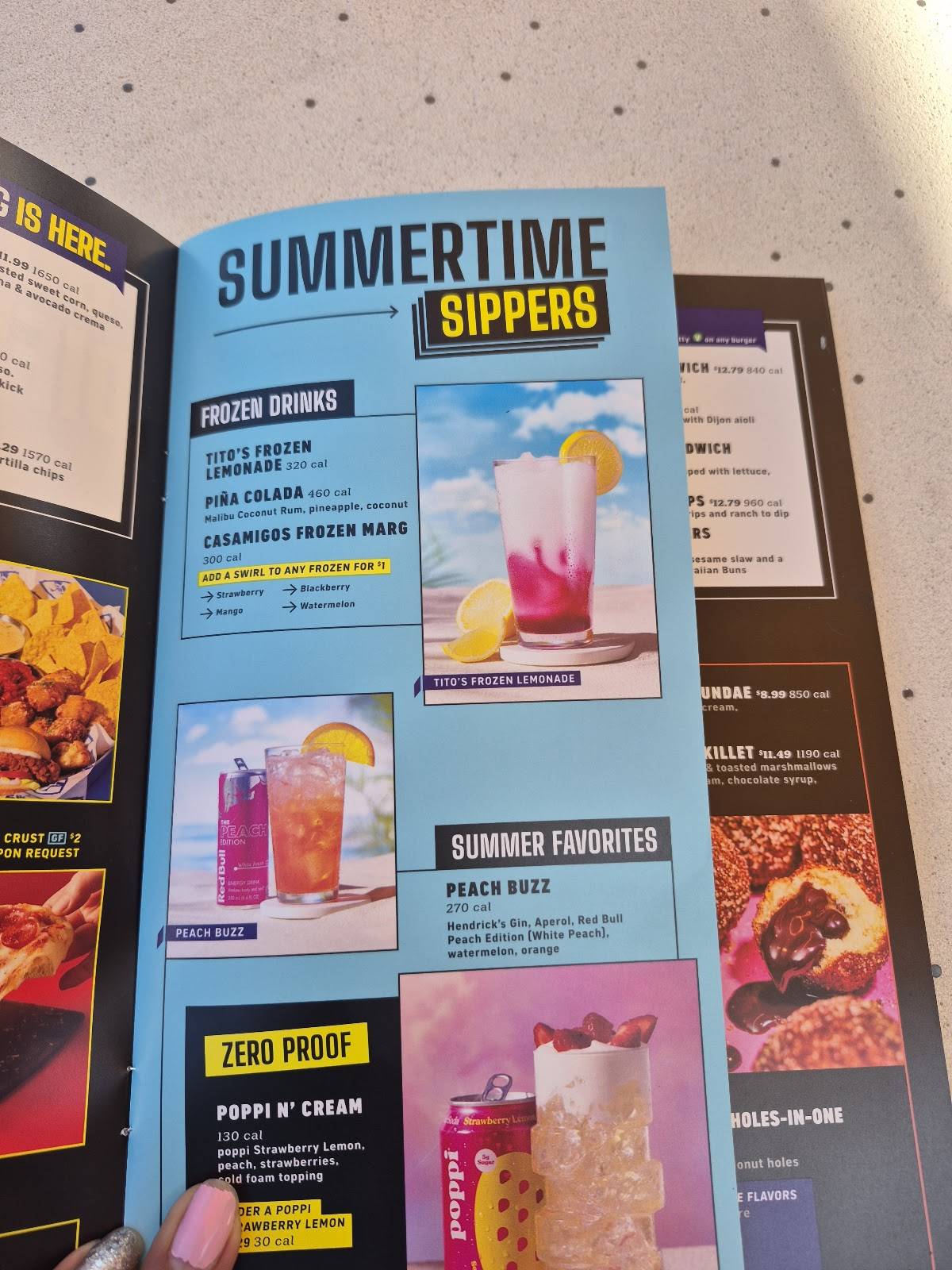 Topgolf West Chester меню