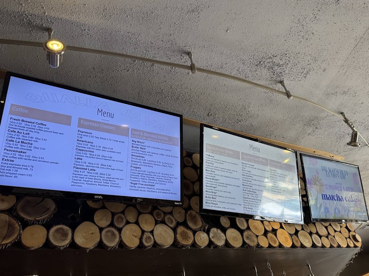 Qualla Java Cafe меню
