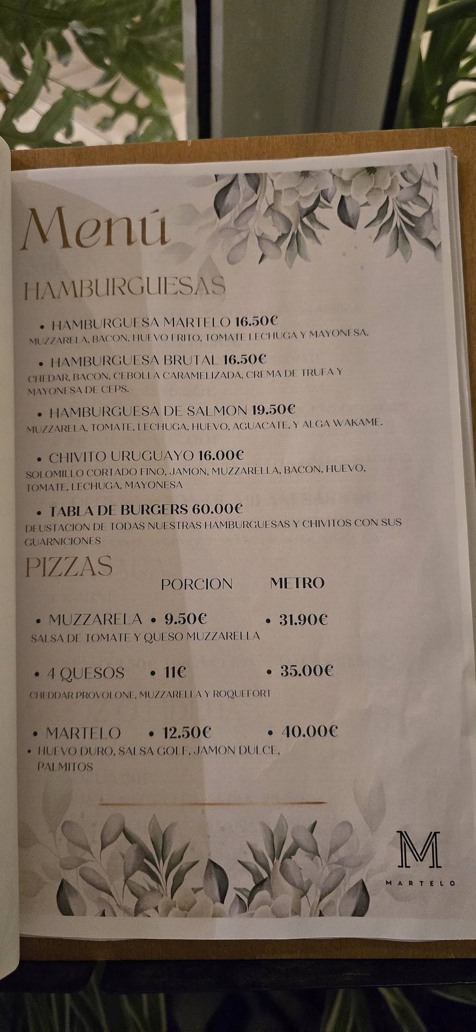 RESTAURANT M BISTRO меню