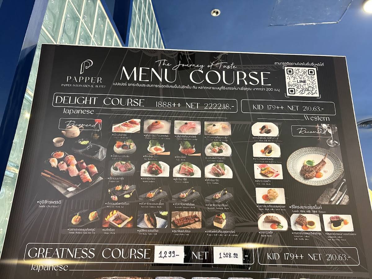 Papper Buffet Rangsit меню