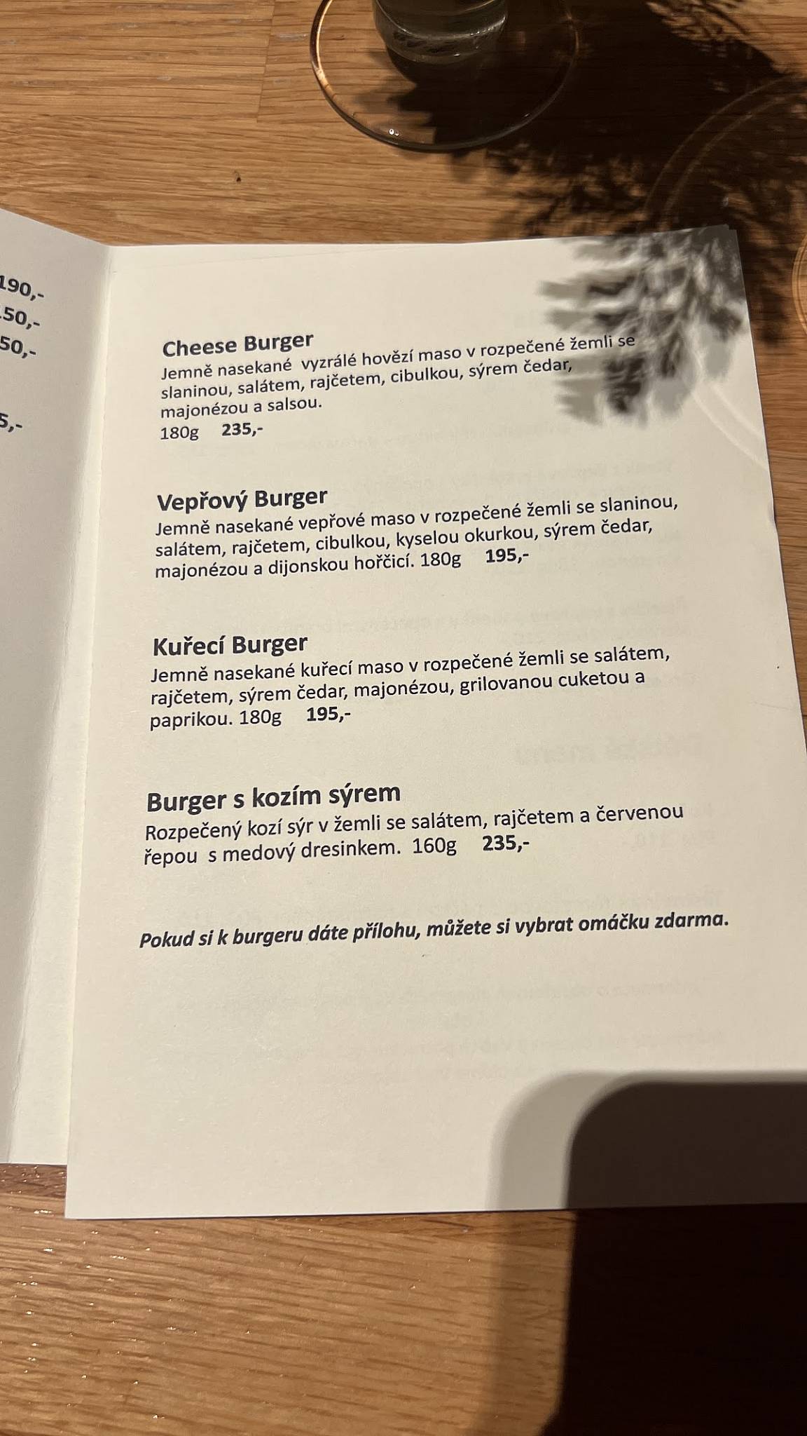 Red Door Steakhouse меню