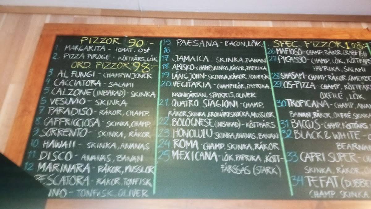 Restaurang Abisko Skeppet меню