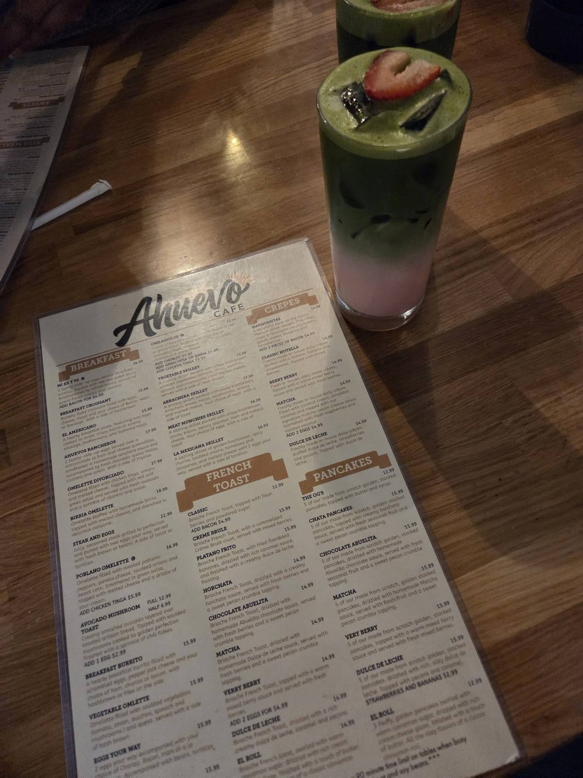 Ahuevo Café меню