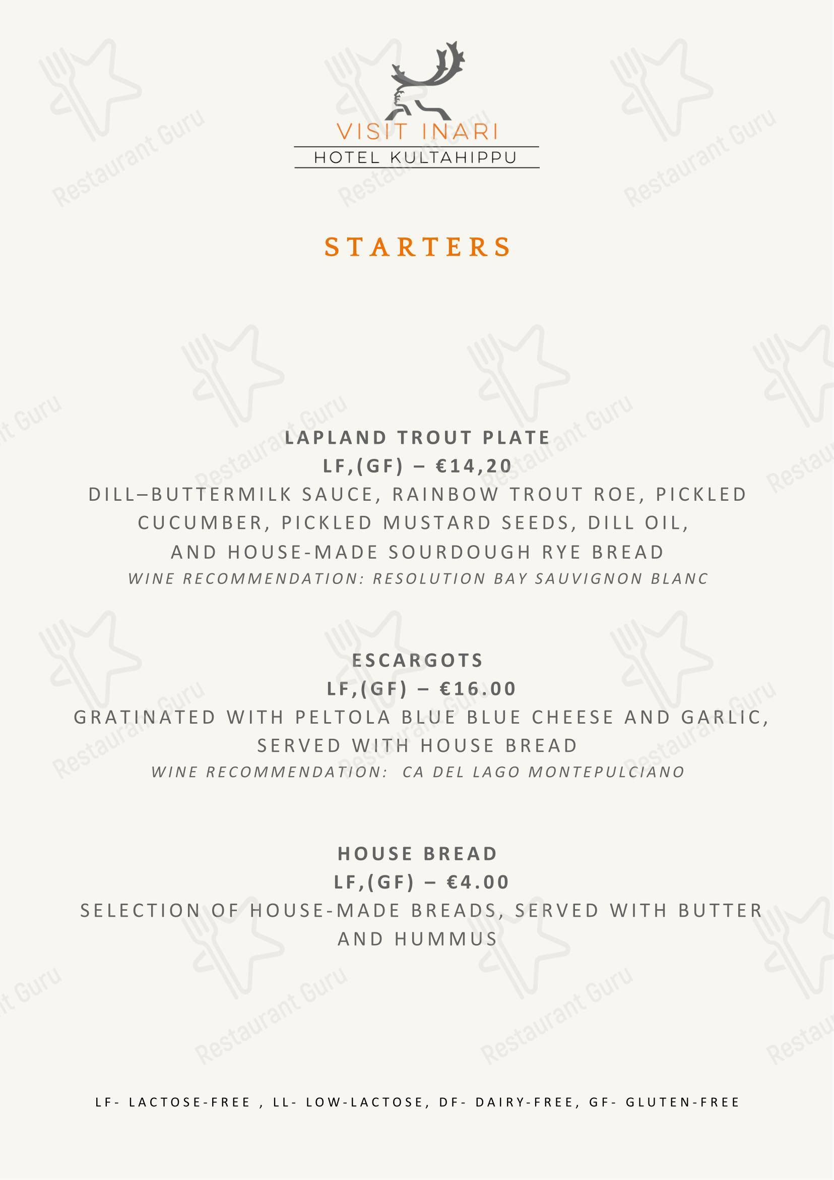 Меню ресторана Restaurant Aurora - Меню напитков