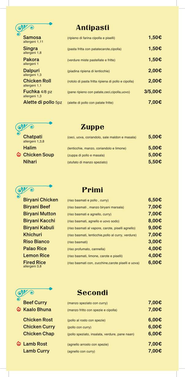 COMBO RISTORANTE меню