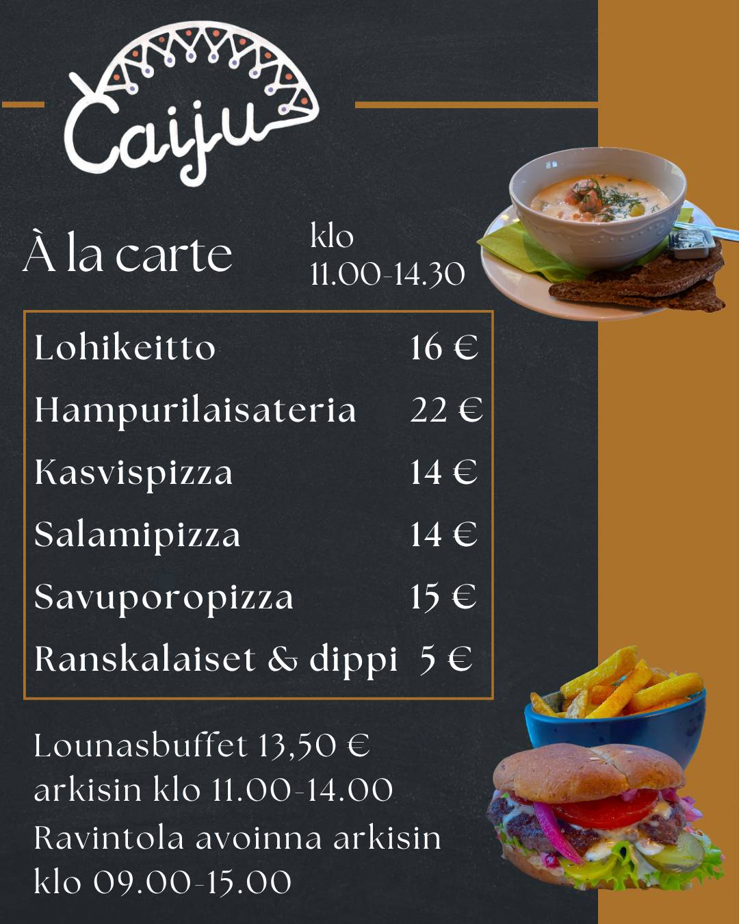 Restaurant Čaiju меню