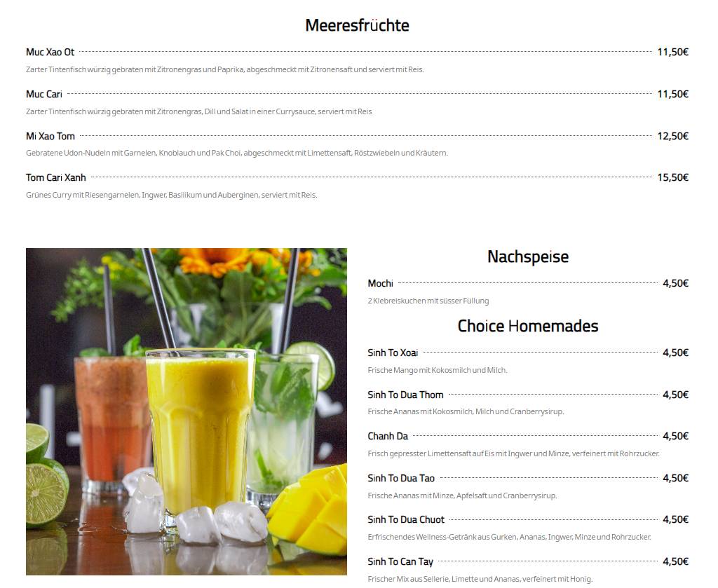 Choice Restaurant Schöneberg меню