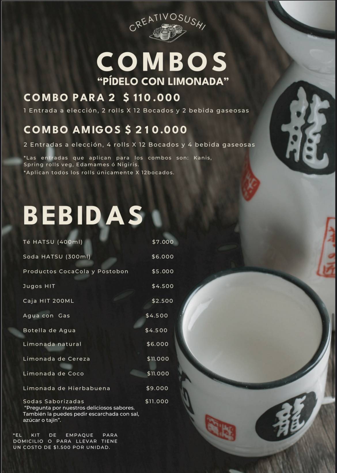 Creativo Sushi Rionegro меню