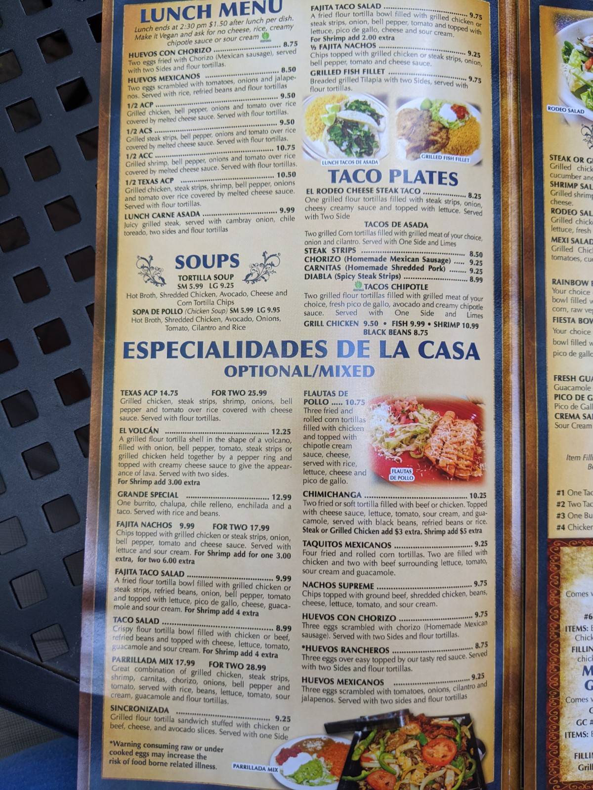 El Rodeo Mexican Restaurant меню