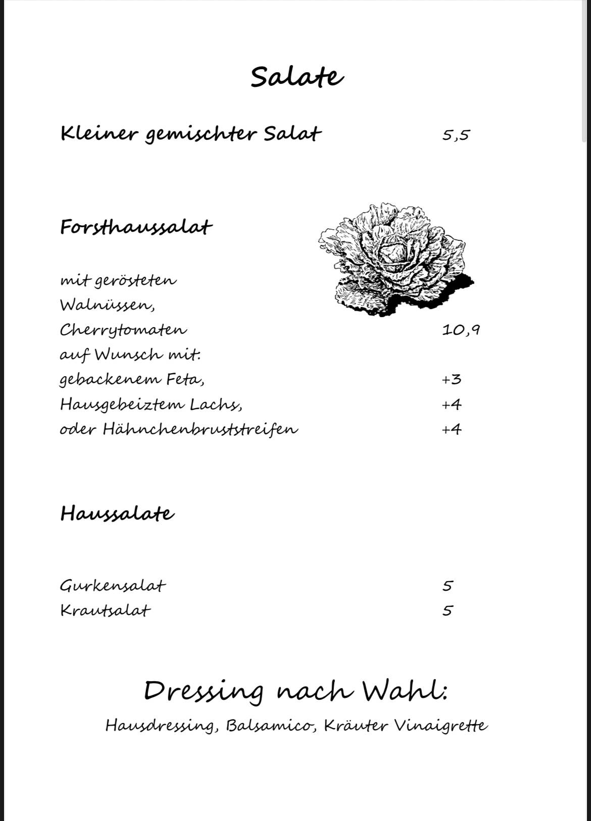 Gaststätte Forsthaus Markgrafenheide меню