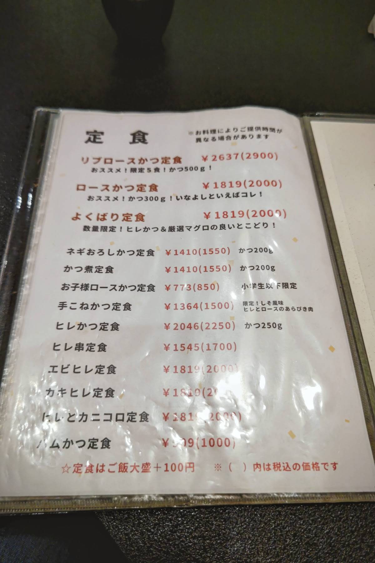 Inayoshi меню