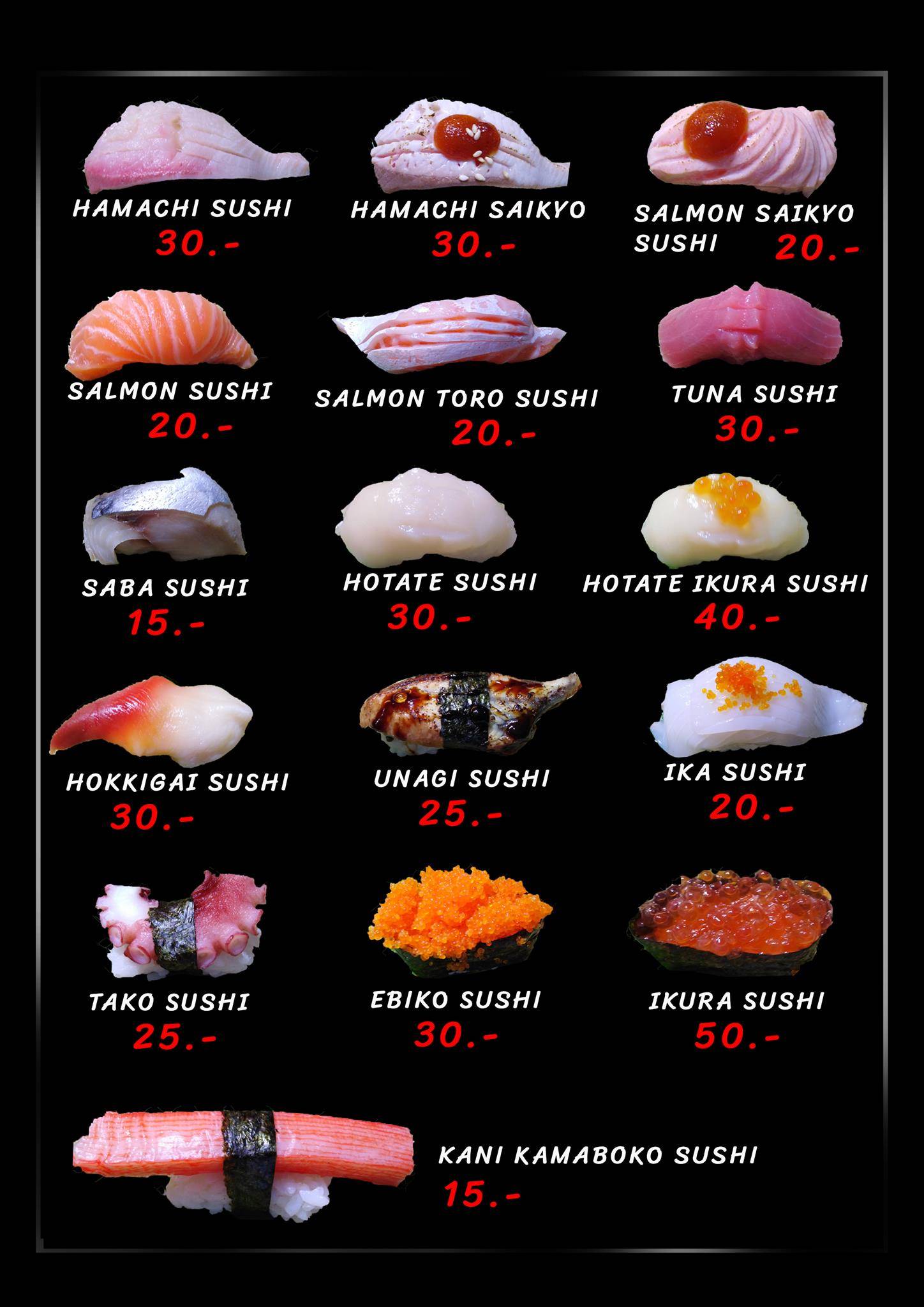 MANA SUSHI меню