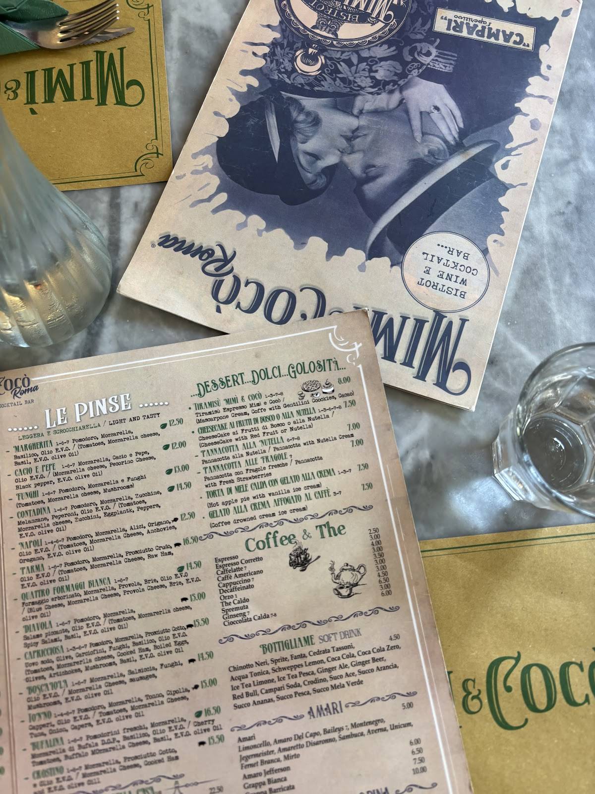 Mimì e Cocò Roma меню
