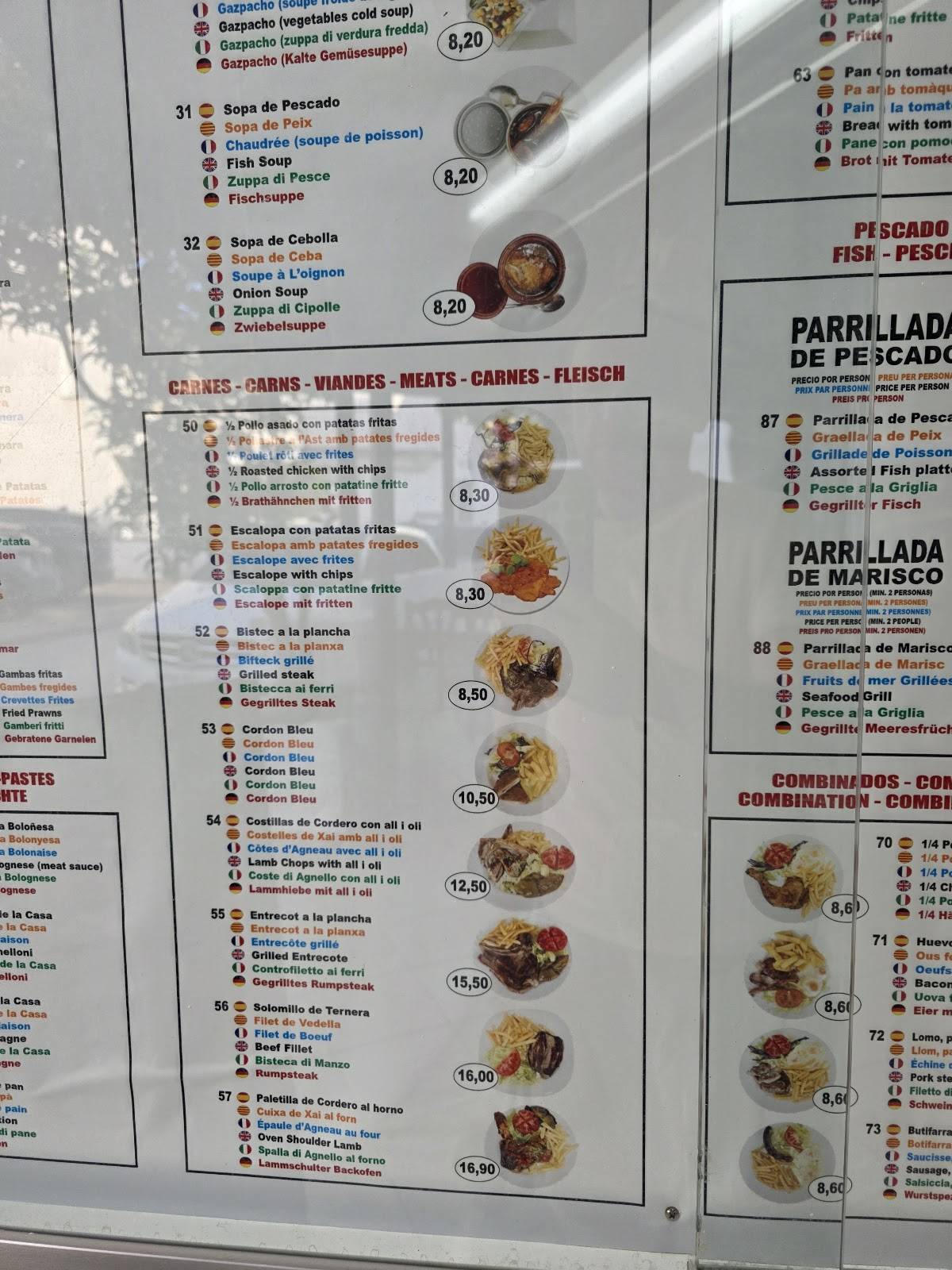 Restaurant Molins меню