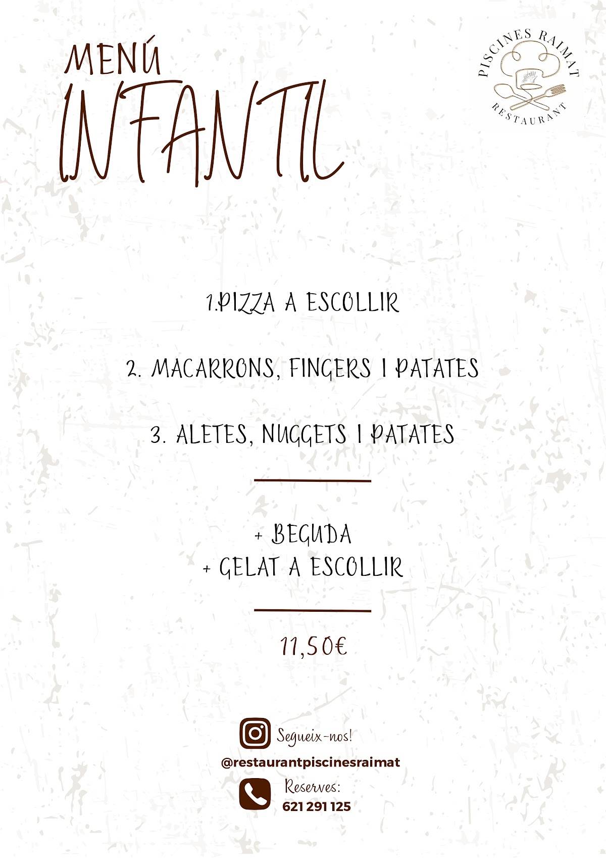 Restaurant Piscines Raïmat - Raimat Oh My Club меню