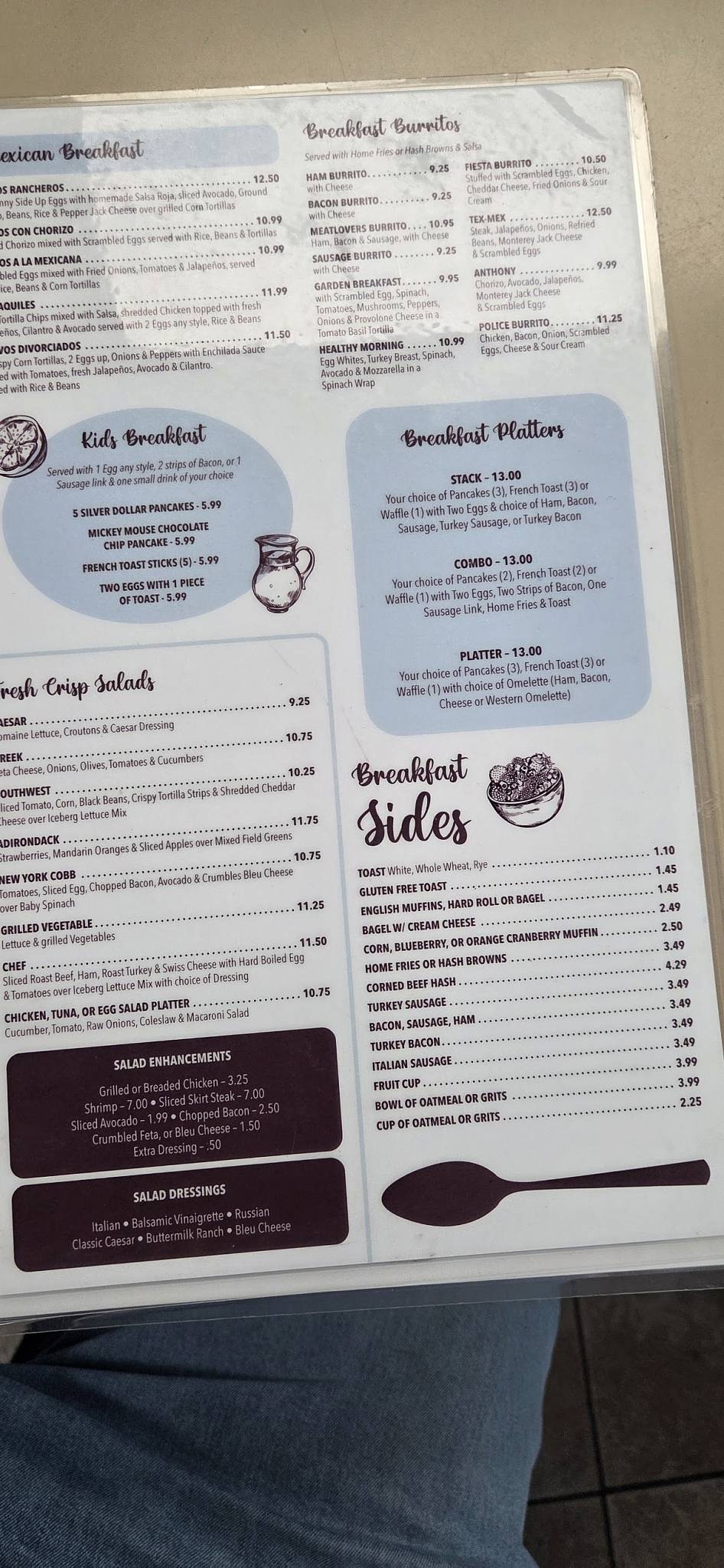 Point Cafe меню