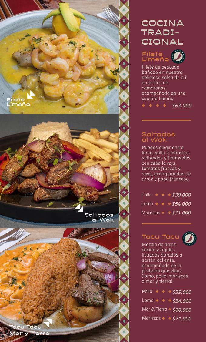 Restaurante Sebiche меню