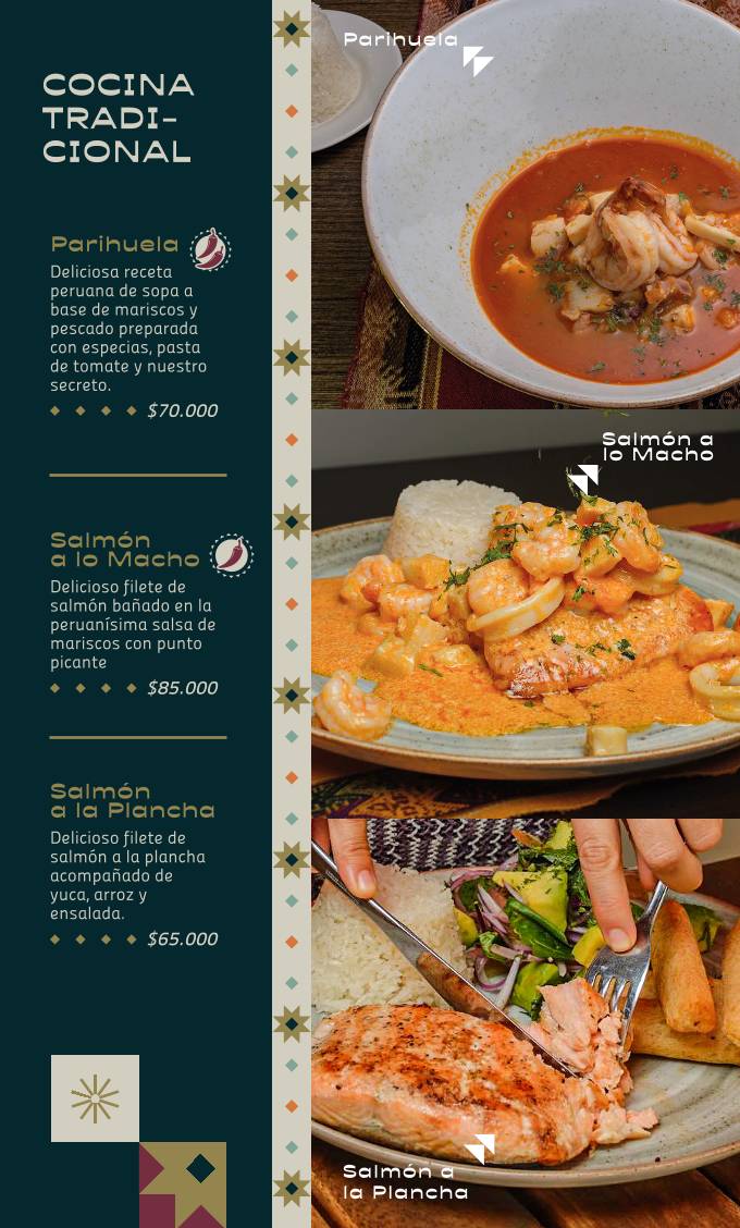 Restaurante Sebiche меню