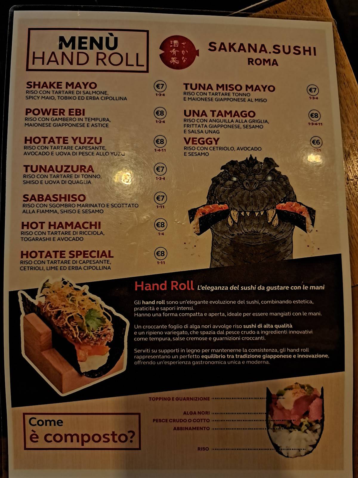 Sakana Sushi меню