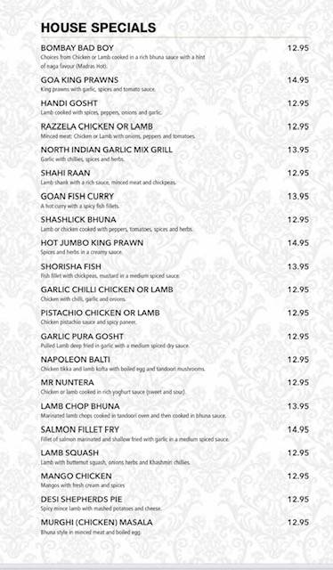 Shish Mahal меню