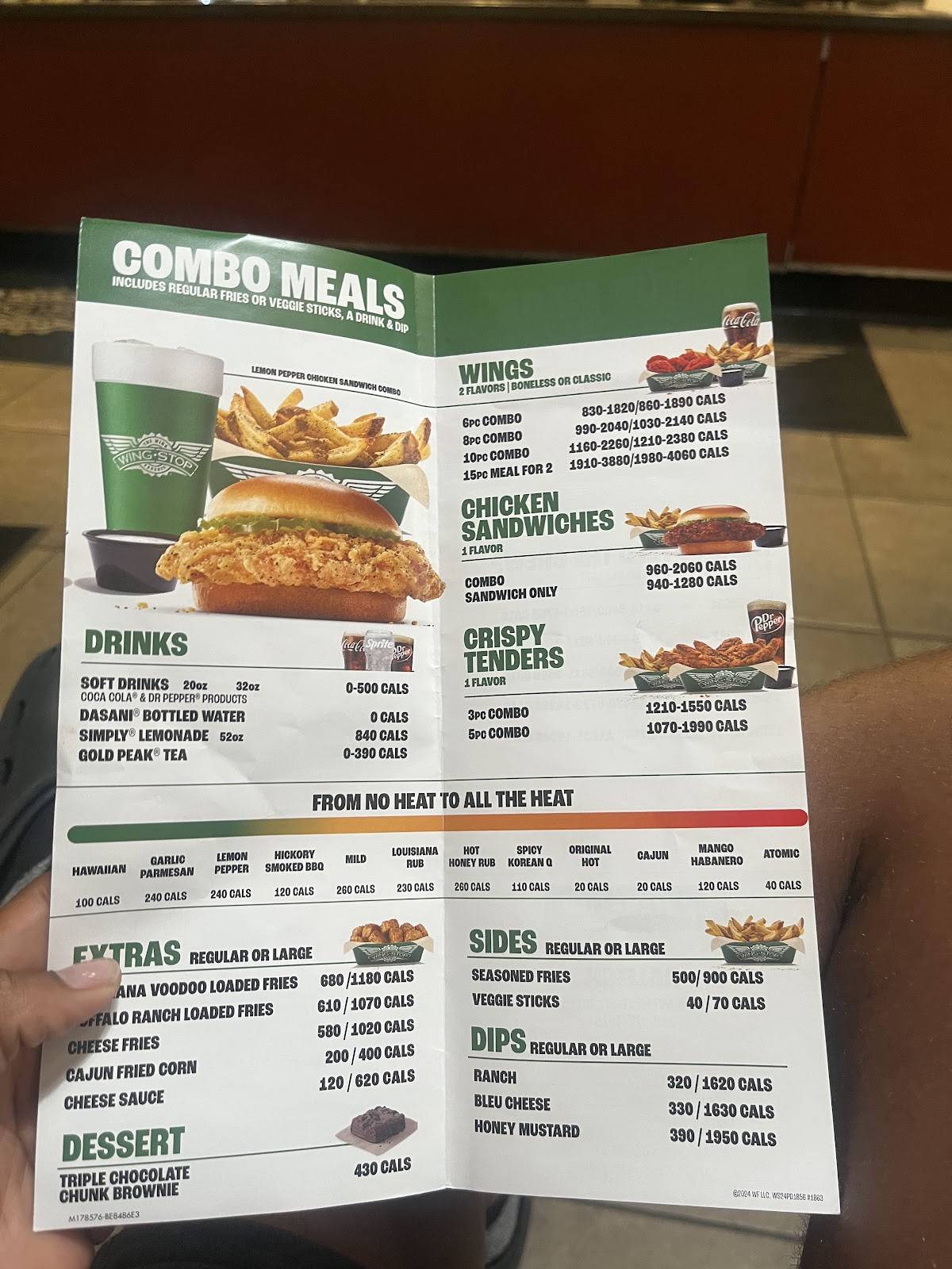 Wingstop меню