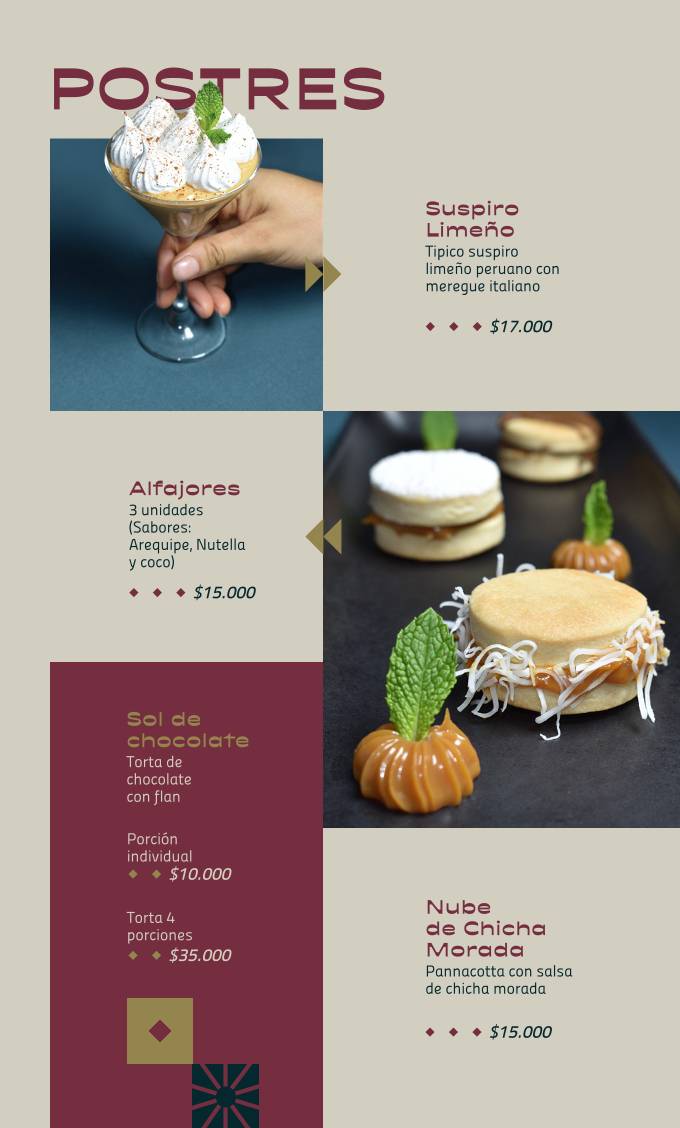 Restaurante Sebiche меню