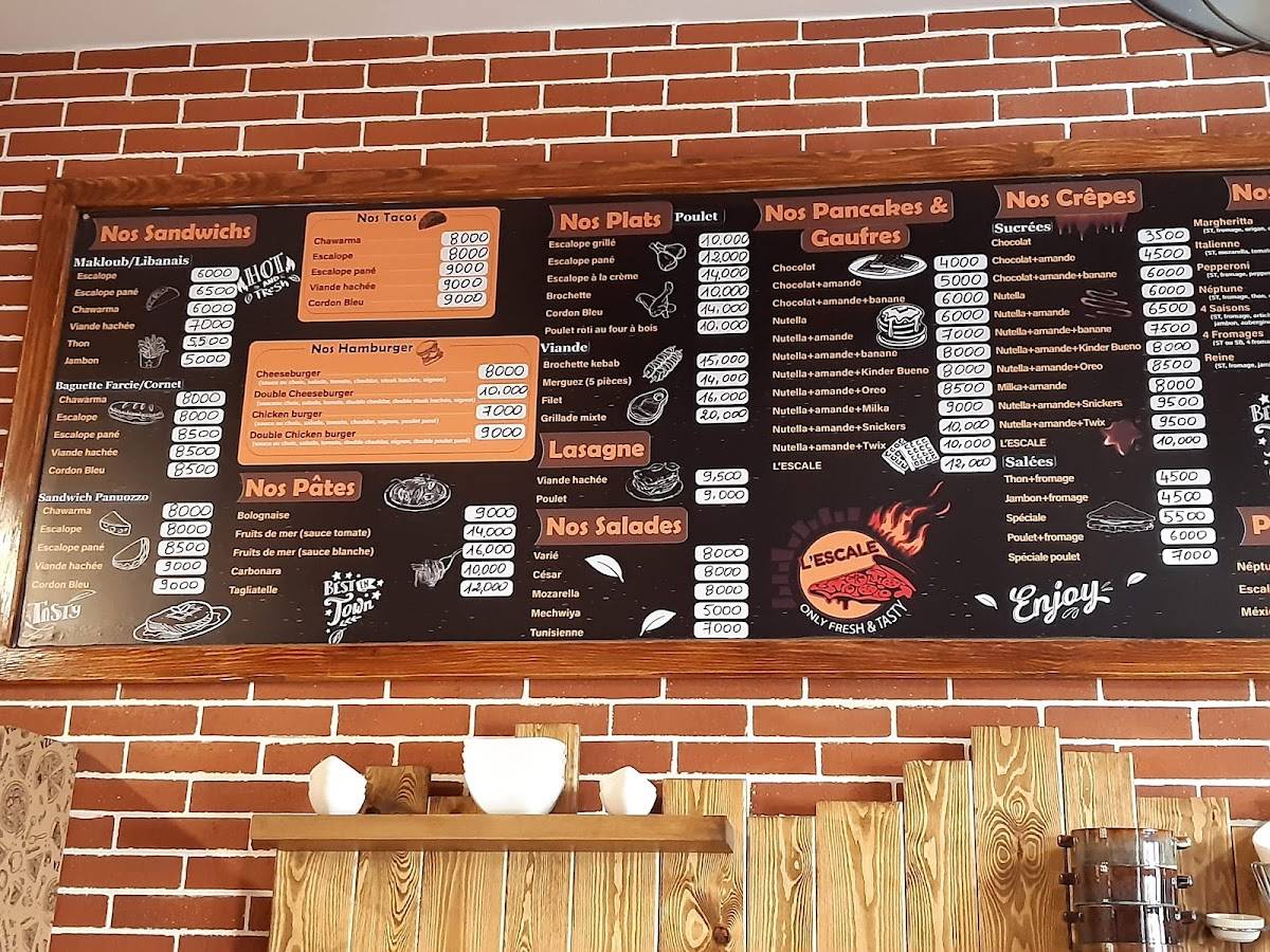 Resto l'escale меню