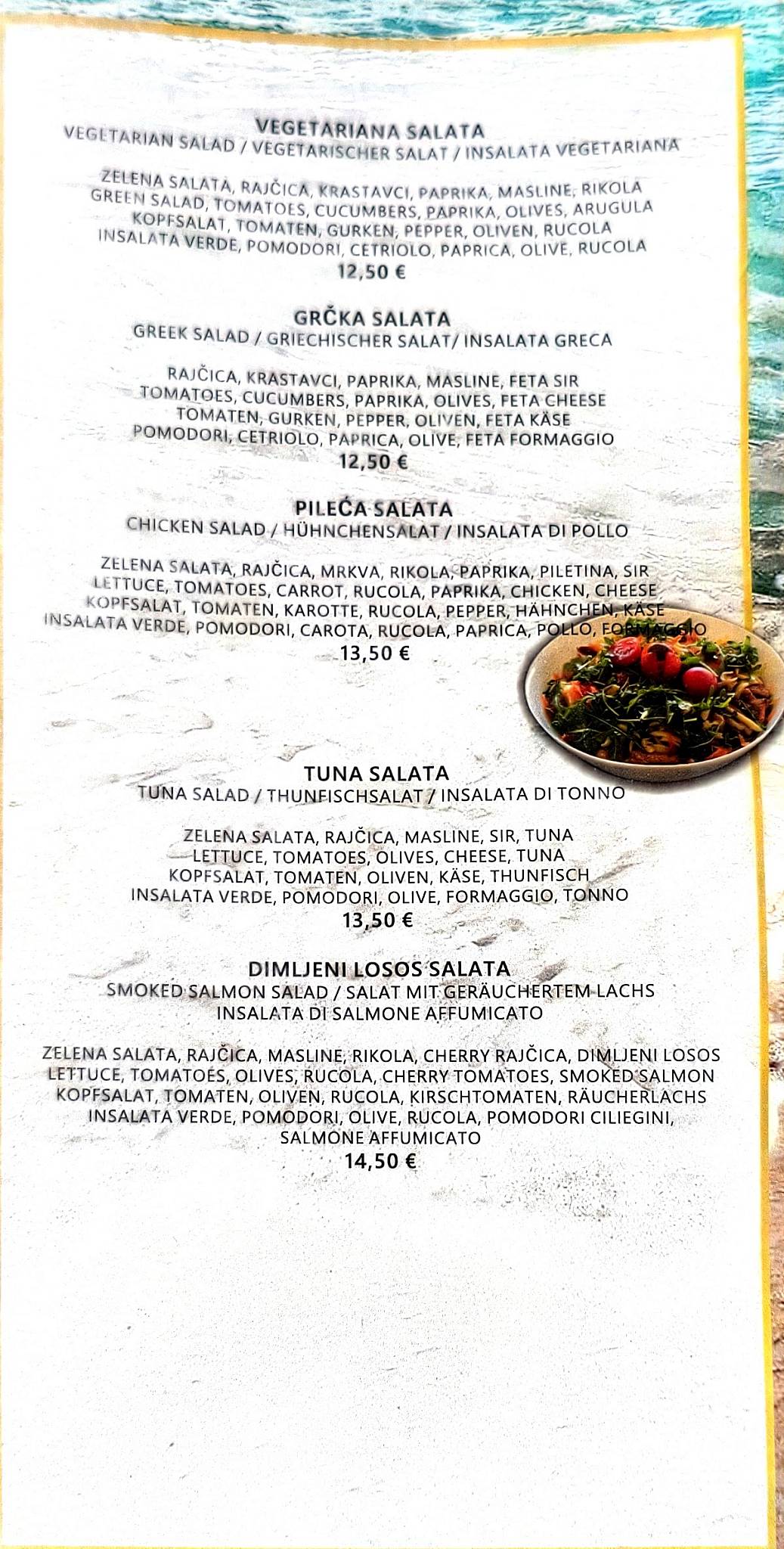 Restoran Zeus меню