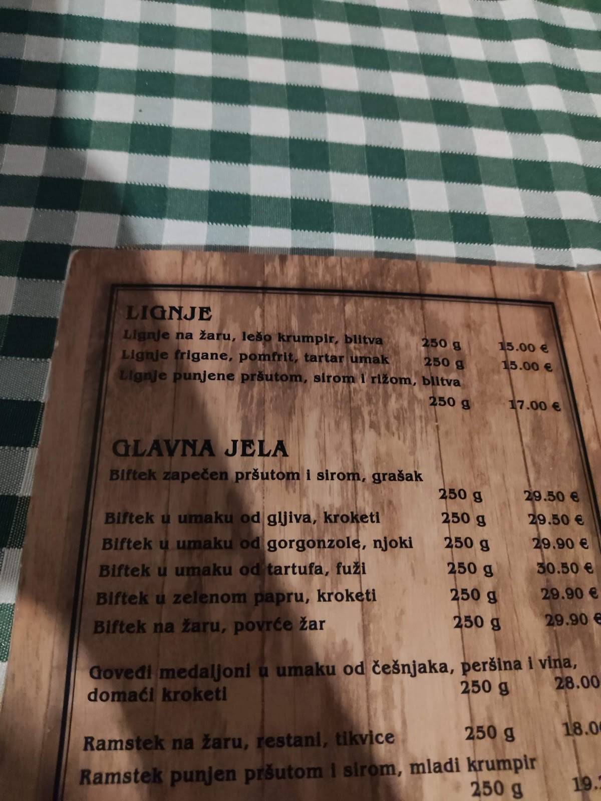 Konoba Brig меню