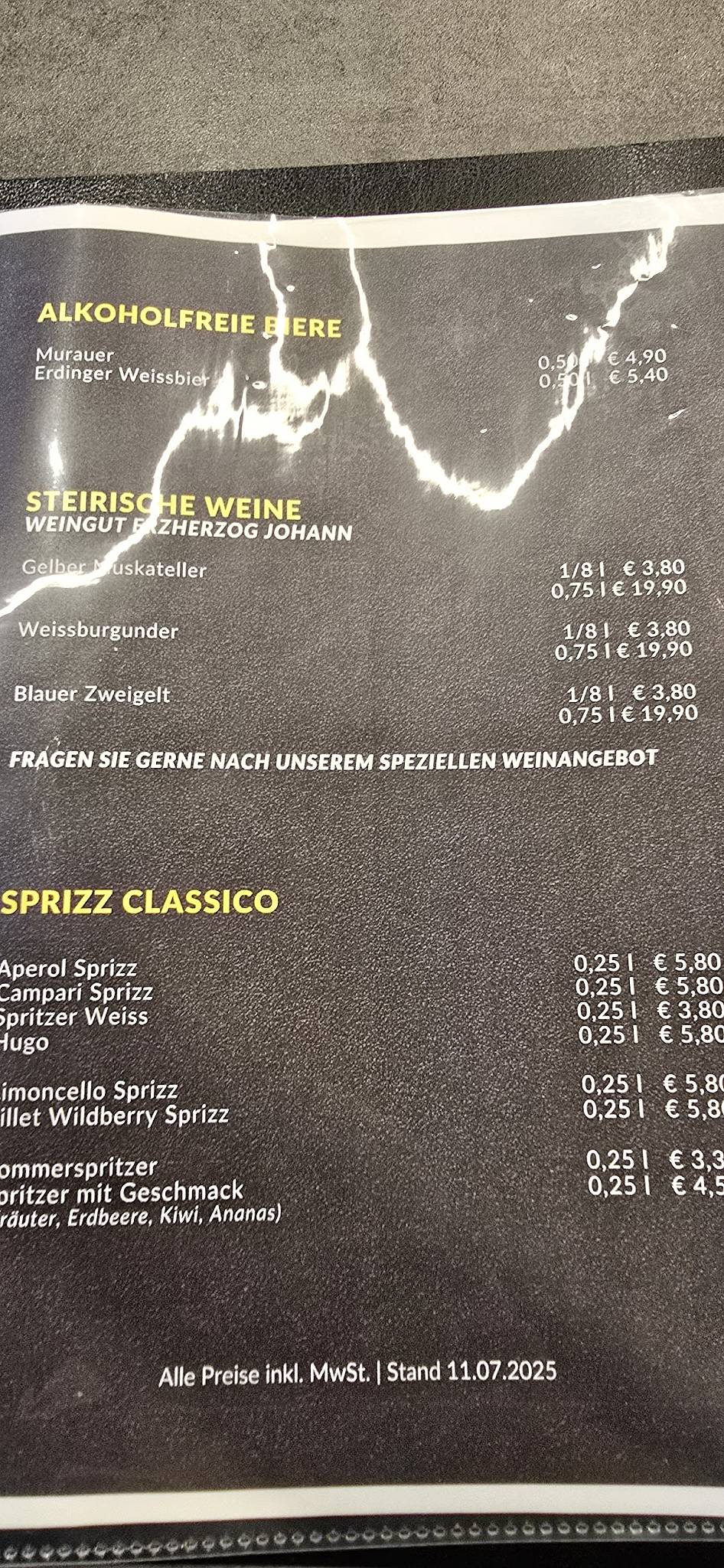 Ringrast Spielberg - Restaurant, Hotel, Raststätte und Mehr меню