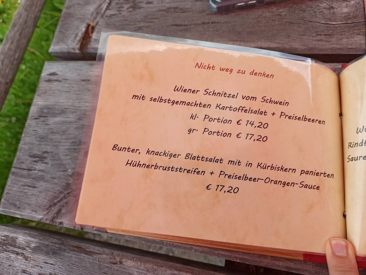 Rinner Alm меню