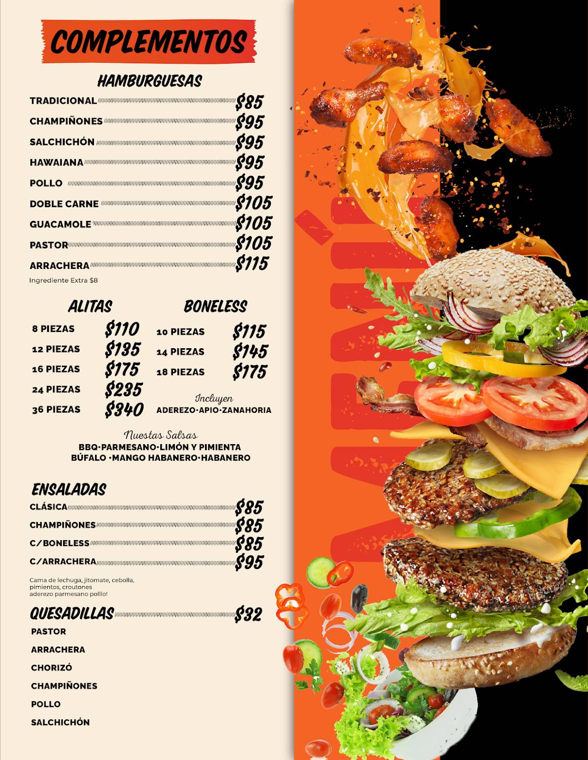 Tiki’s pizza меню