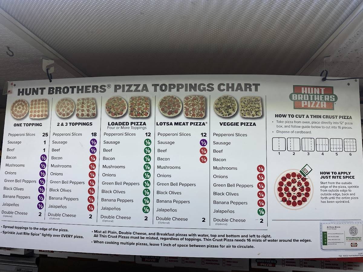 Hunt Brothers Pizza меню