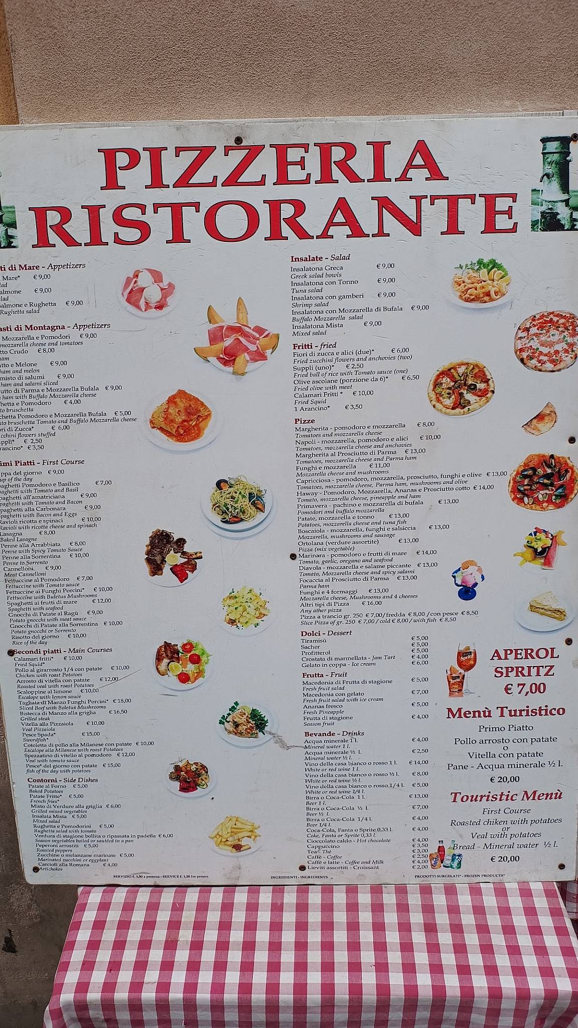 Ristorante 248 меню