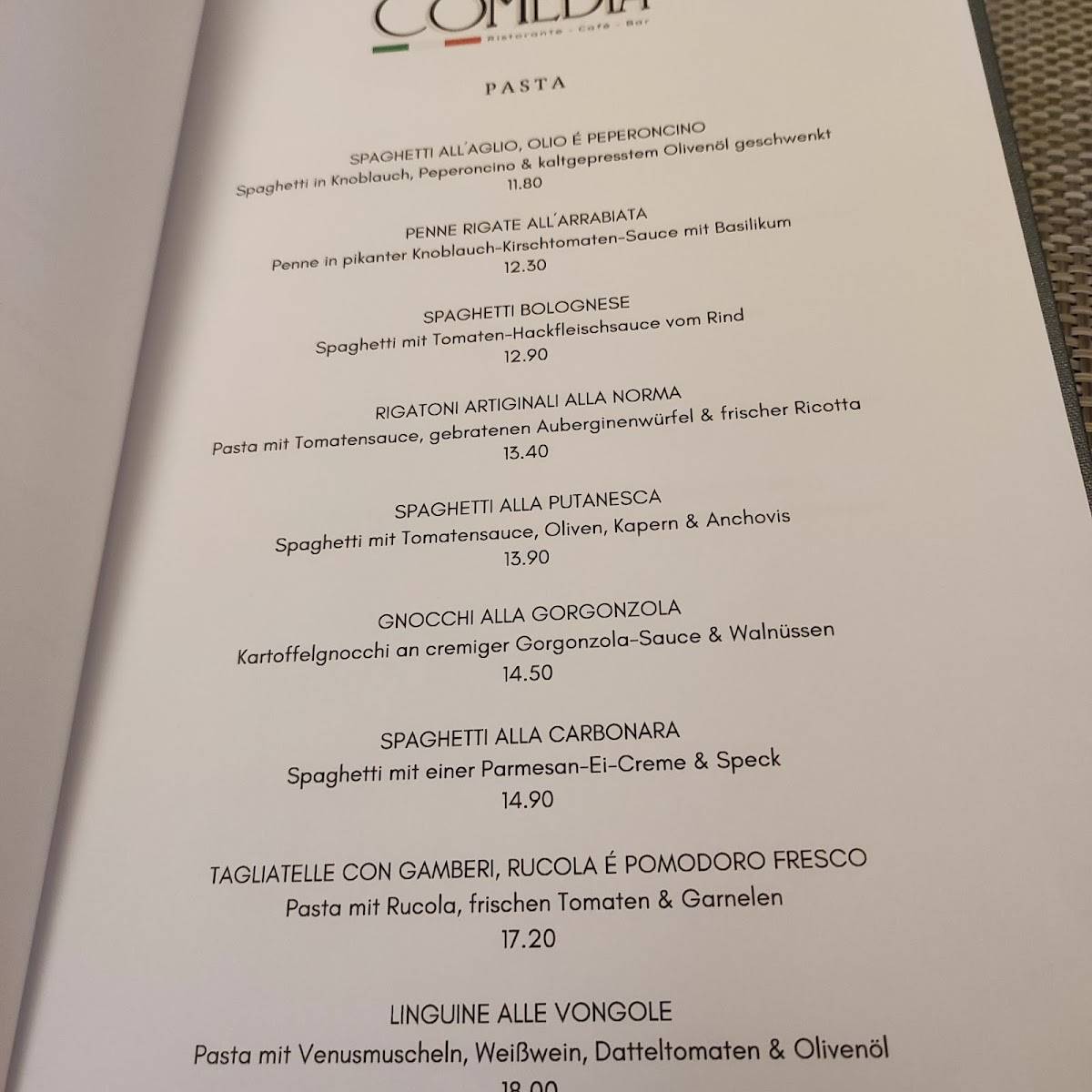 Ristorante Comedia - Pforzheim меню