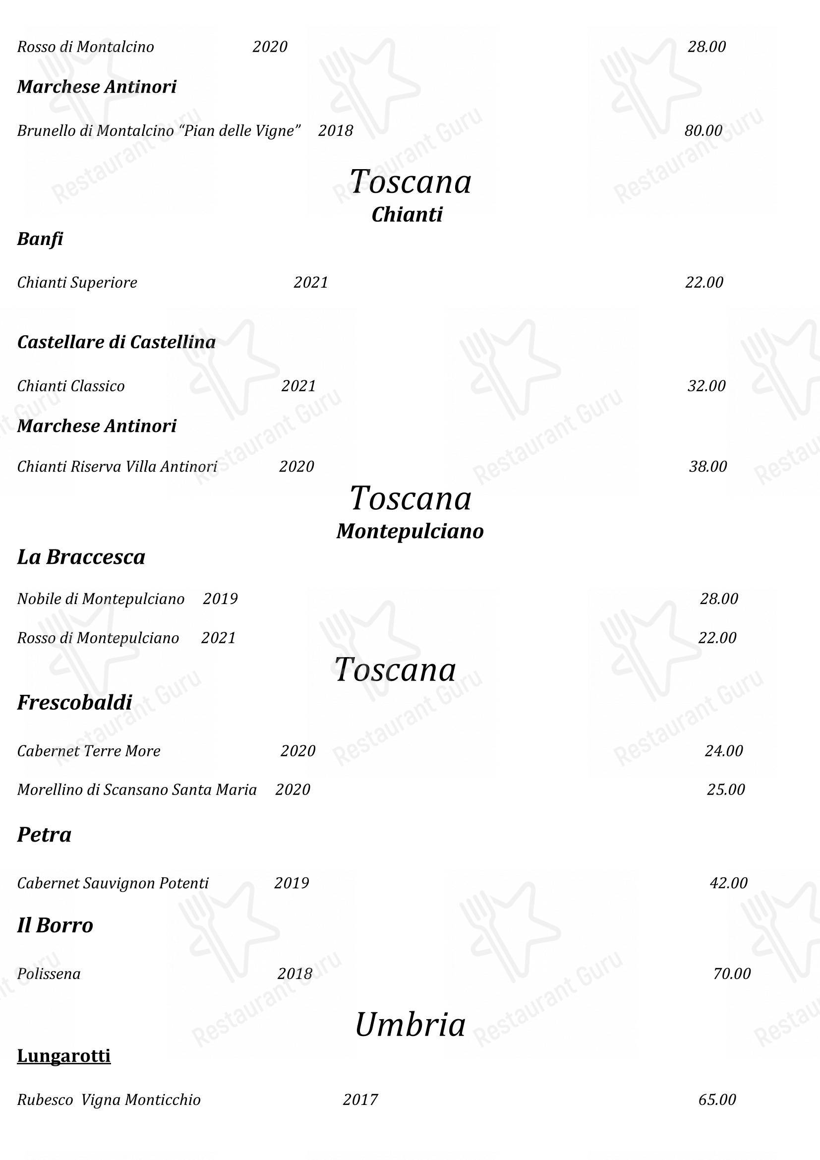 Ristorante Consolini в Риме - 菜单