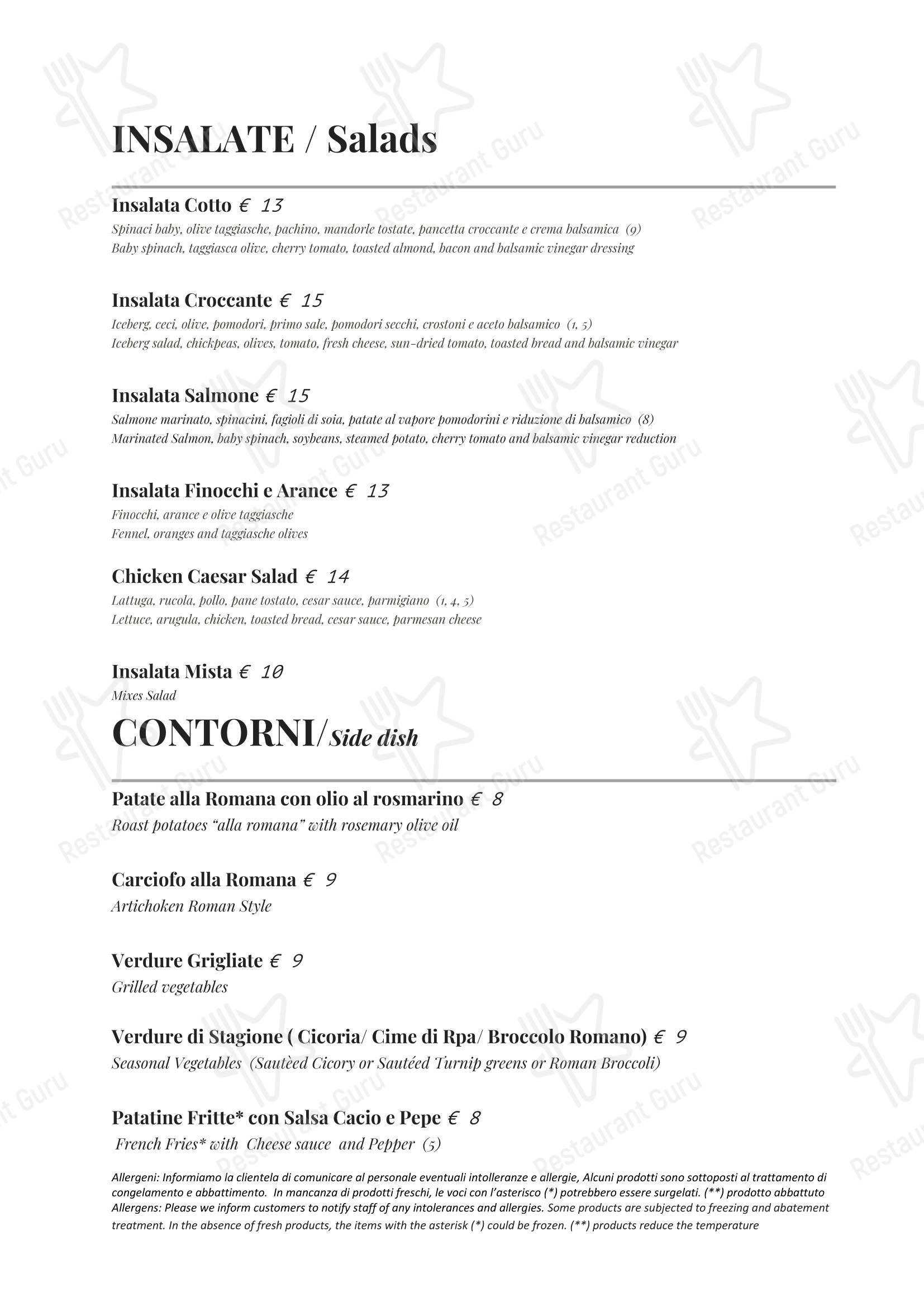 Меню ресторана Ristorante Cotto - Dharma Group - Меню