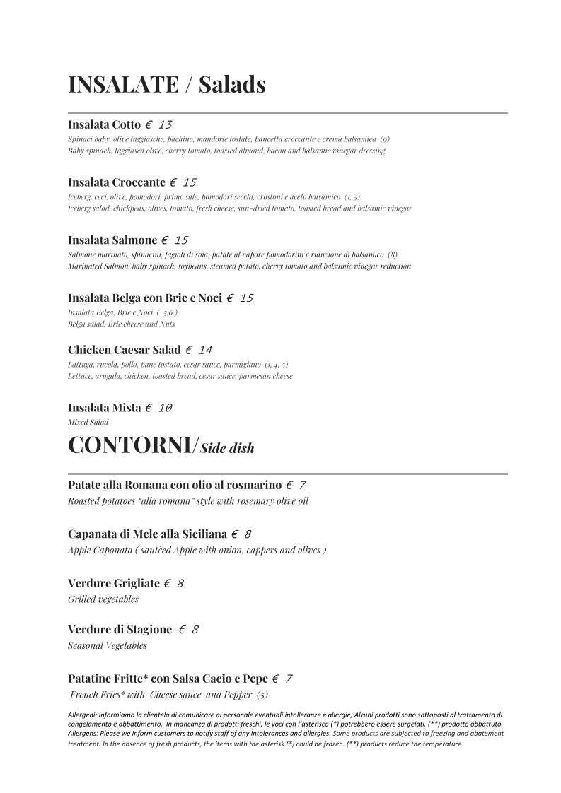 Ristorante Cotto - Dharma Group меню