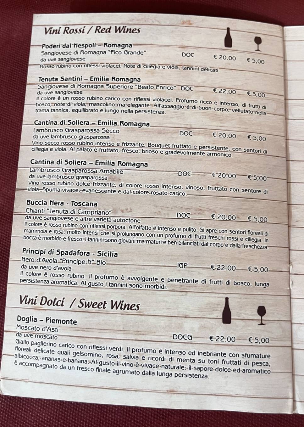 Ristorante Pizzeria Auriga меню