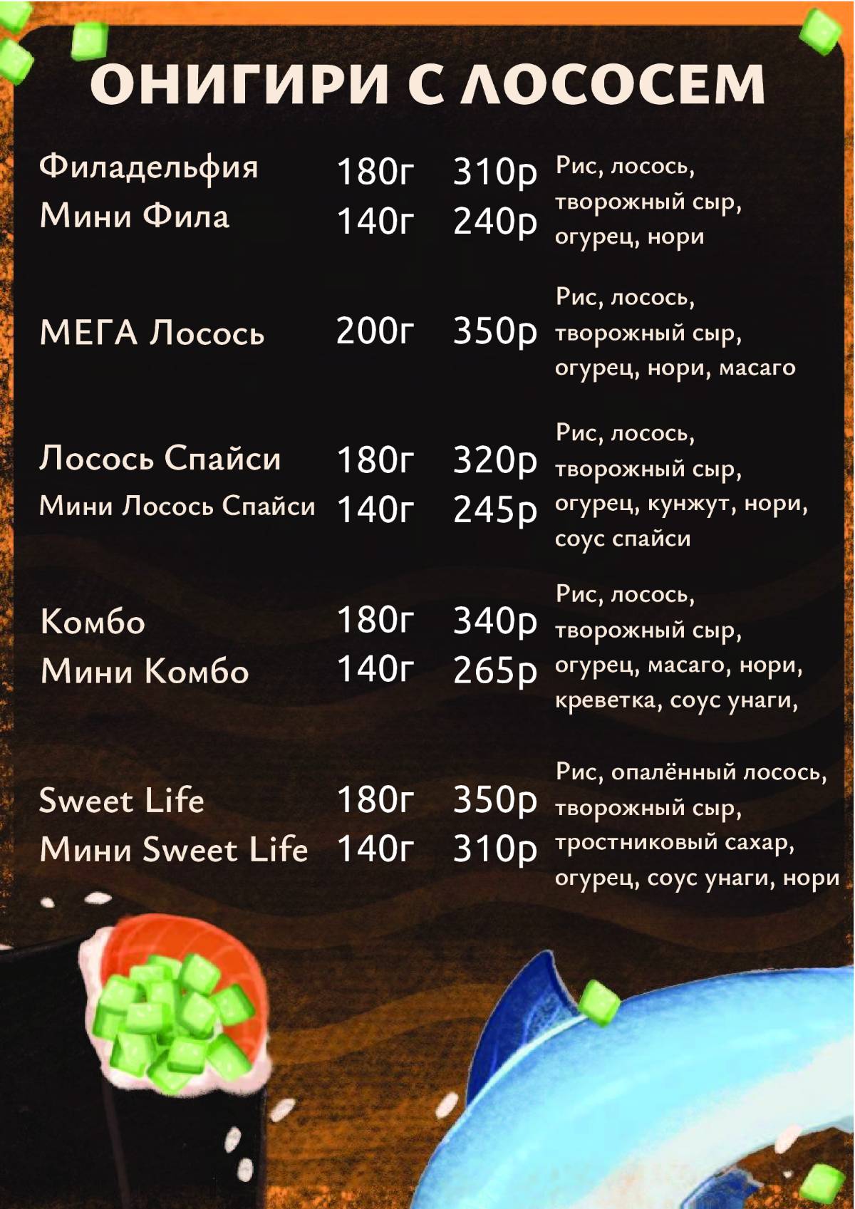 Рисмикс меню