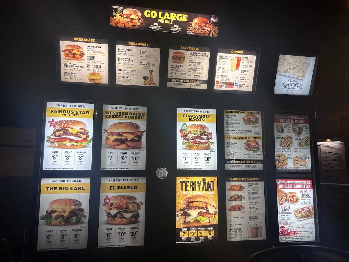 Carl's Jr. меню